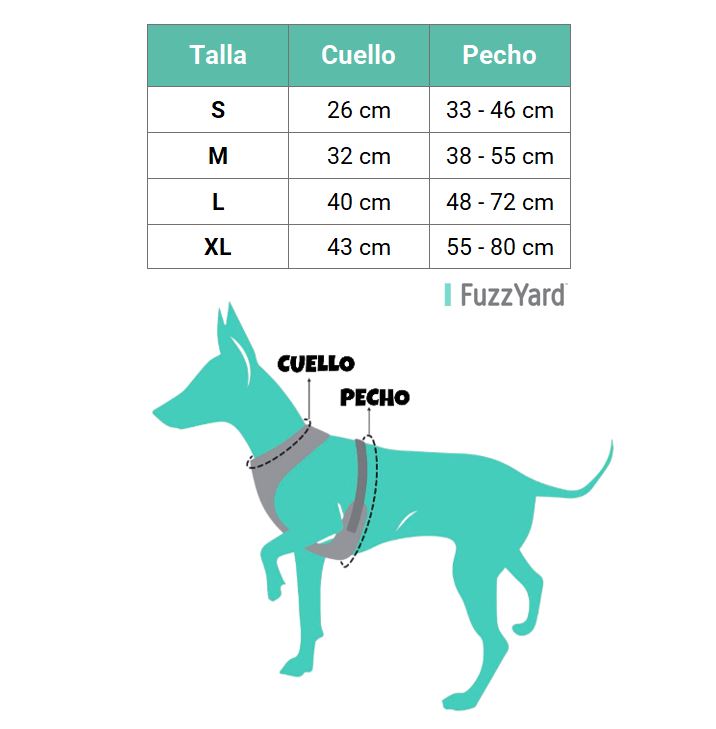Arnés para Perro Fuzzyard RAD_Talla